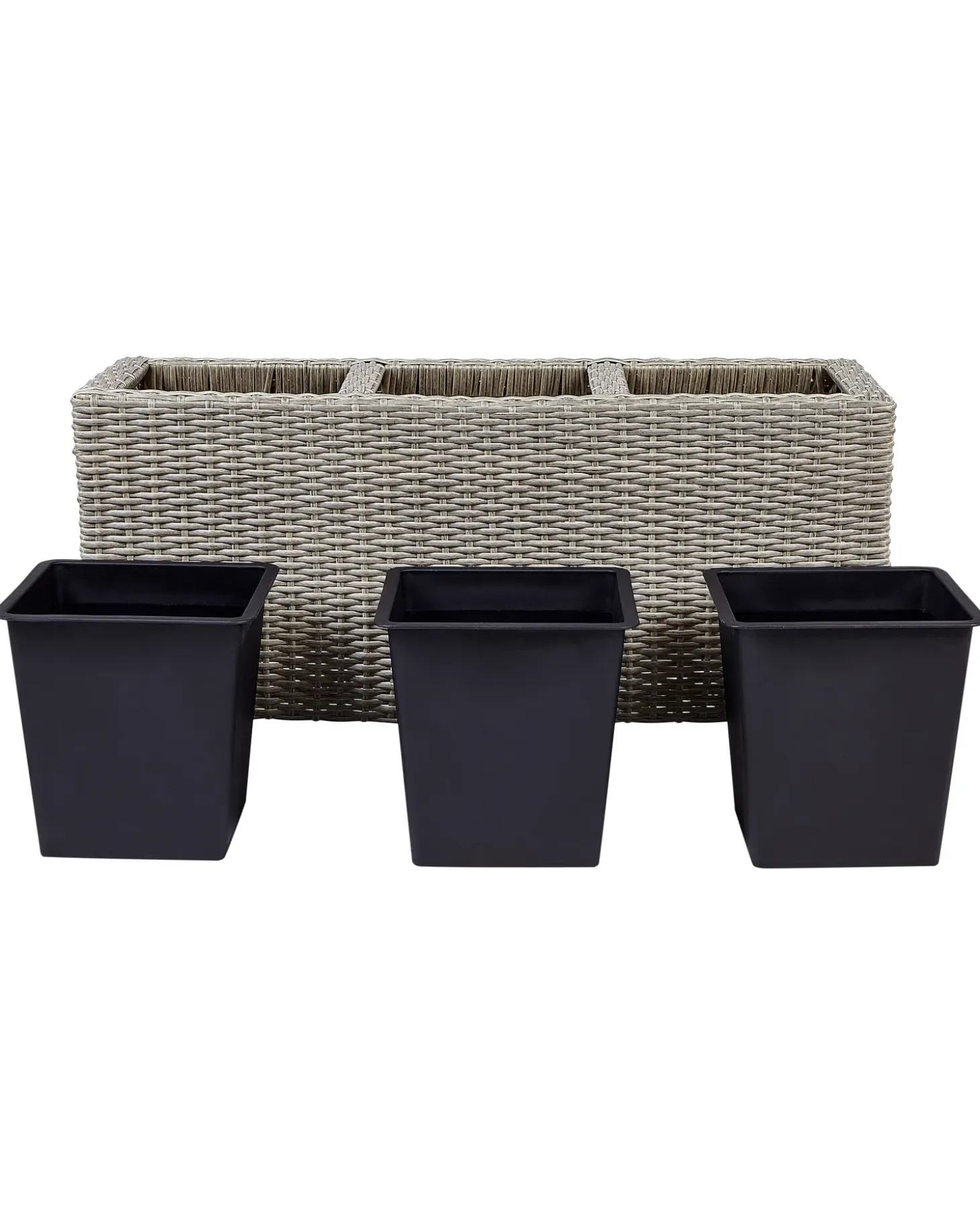Urtepotte BELLIS 82 cm Lysebrun PE-rattan