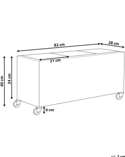 Urtepotte BELLIS 82 cm Lysebrun PE-rattan