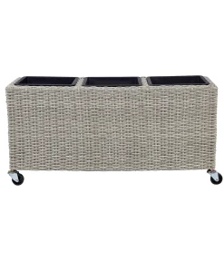 Urtepotte BELLIS 82 cm Lysebrun PE-rattan