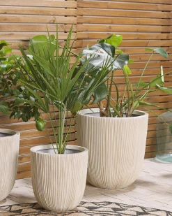 Urtepotte CHIOS 44 cm Beige