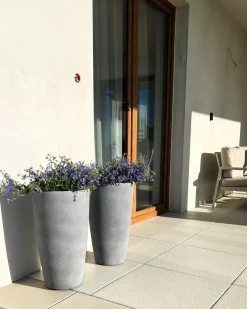 Urtepotte CROTON 43 cm Lysegrå