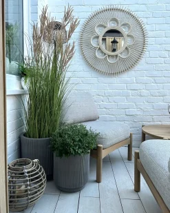 Urtepotte DARIA 37 cm Brungrå