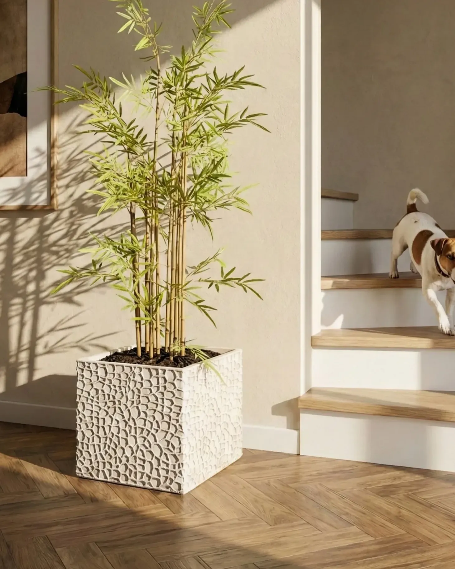 Urtepotte FEIYAN 44 cm Lys Beige