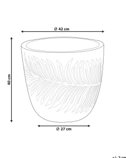 Urtepotte FTERO 42 cm Cremehvid