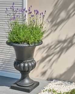 Urtepotte KAIR 42 cm Grafit Keramik