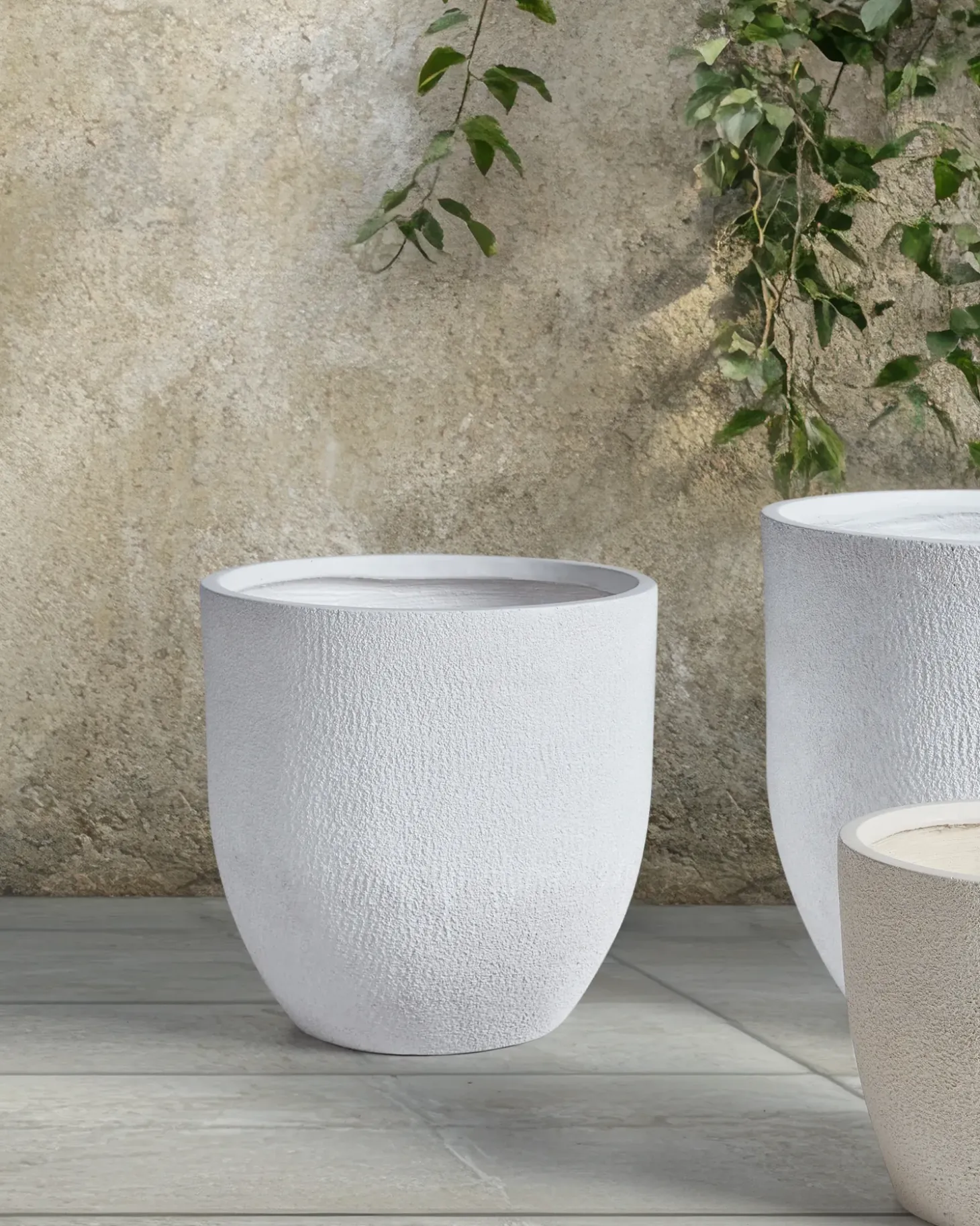 Urtepotte KANNIA 46 cm Hvid