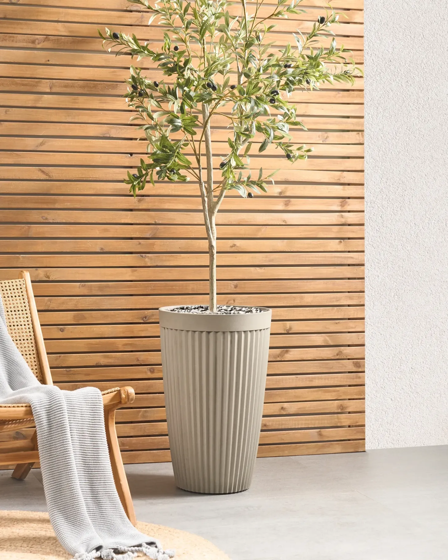 Urtepotte KOLA 39 cm Beige