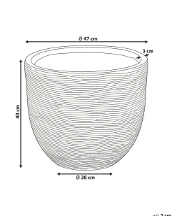 Urtepotte LIXOURI 47 cm Beige