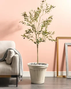 Urtepotte MAIZE 43 cm Lys Beige