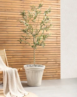 Urtepotte MAIZE 43 cm Lys Beige