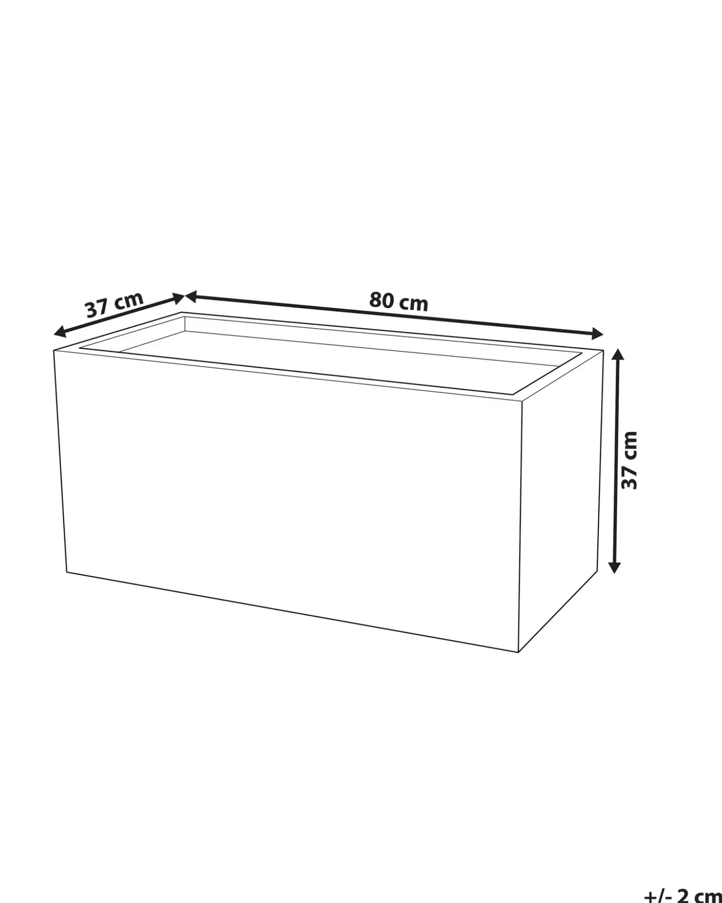 Urtepotte MYRA 80 cm Hvid