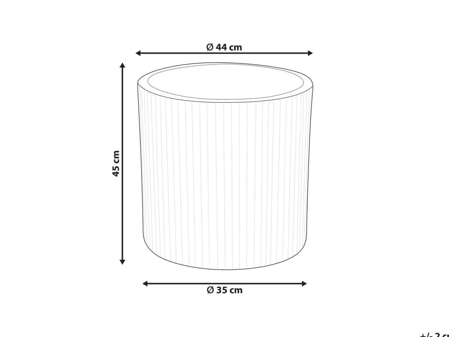 Urtepotte OREOI 45 cm Grafit