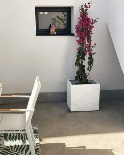 Urtepotte PAROS 50 cm Hvid