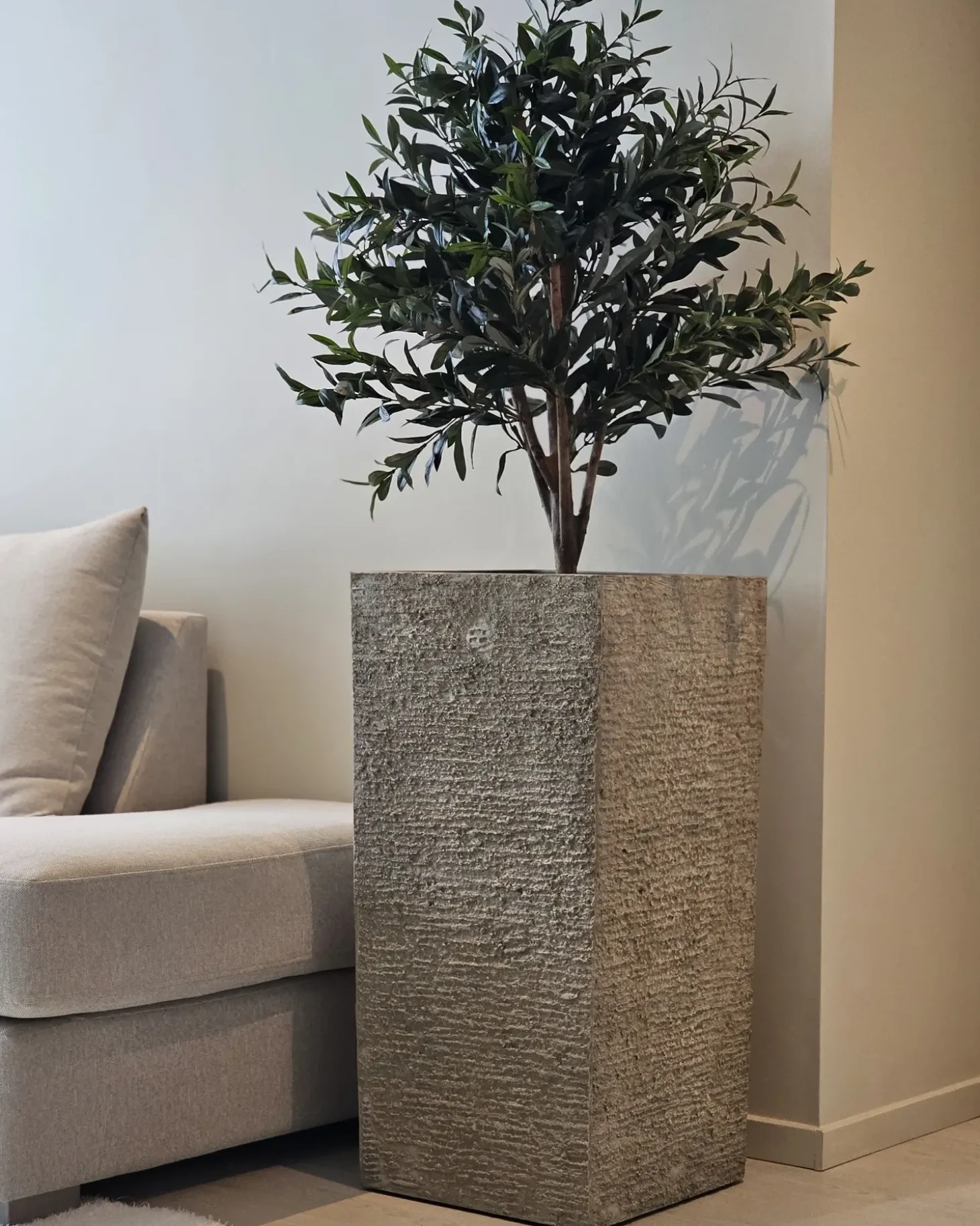 Urtepotte TENNO 40 cm Beige