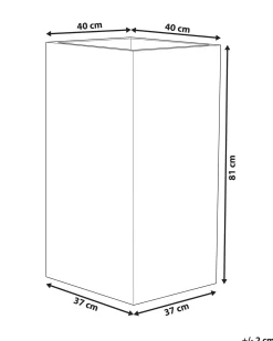 Urtepotte TENNO 40 cm Mørkebrun