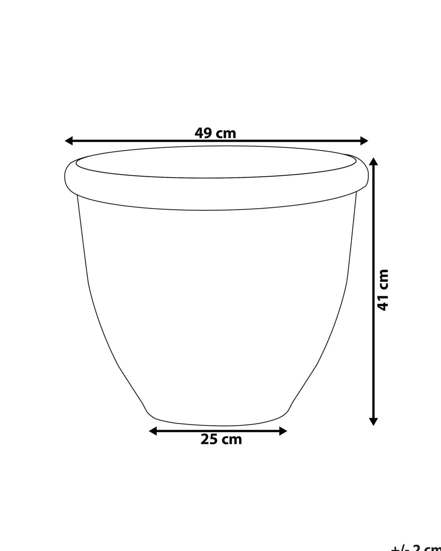 Urtepotte TESALIA 49 cm Brun