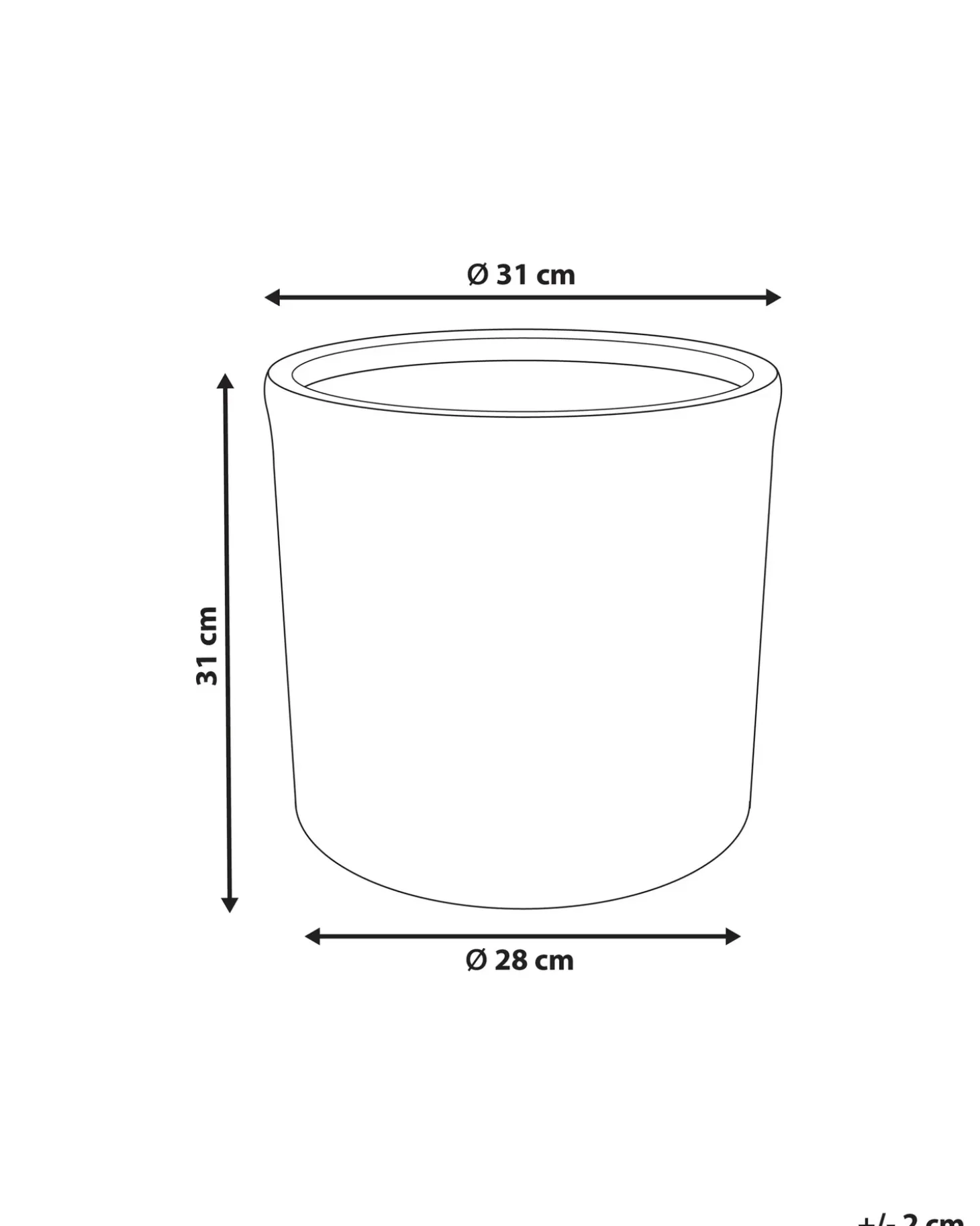 Urtepotte VOULA 31 cm Brun