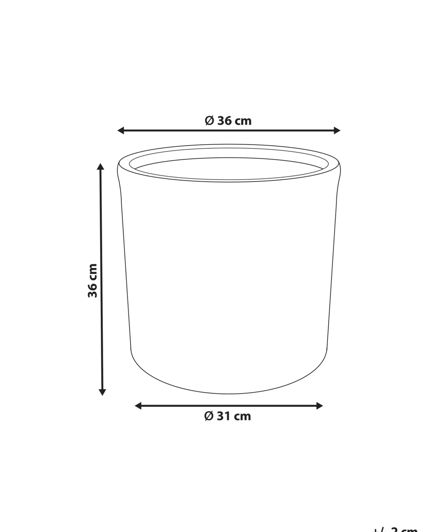 Urtepotte VOULA 36 cm Guldbrun