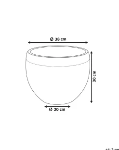Urtepotte ZAKROS 38 cm Grå