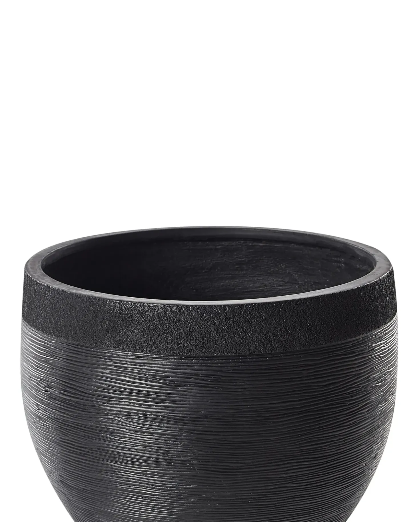 Urtepotte ZAKROS 50 cm Sort