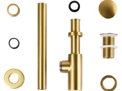 Vandlås til håndvask med klikprop MAFREDI Guld Messing