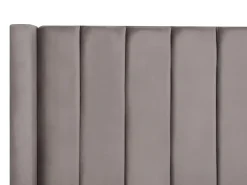 Vandseng med opbevaringsbænk Velour NOYERS 160 x 200 cm Grå