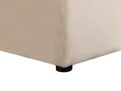 Vandseng med opbevaringsbænk Velour NOYERS 180 x 200 cm Beige