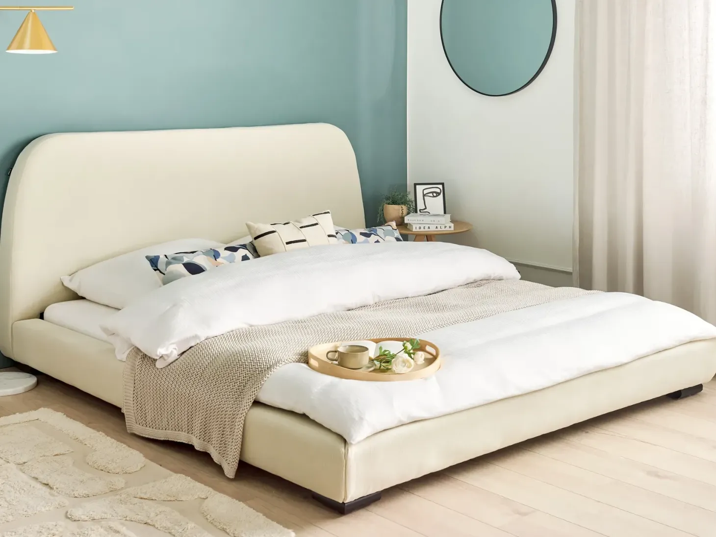 Vandseng ROISEL 180 x 200 cm Lys Beige