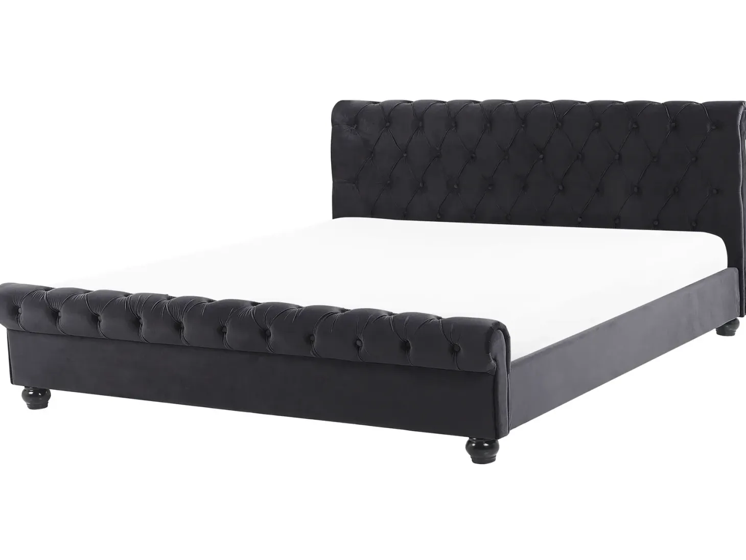 Vandseng Velour AVALLON 180 x 200 cm Sort
