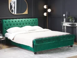 Vandseng Velour AVALLON 180 x 200 cm Smaragdgrøn
