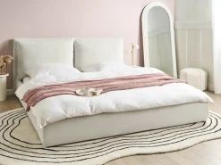 Vandseng Velour BAJONNA 180 x 200 cm Cremehvid