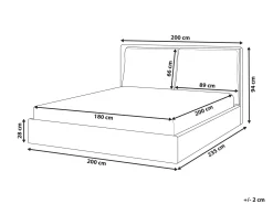 Vandseng Velour BAJONNA 180 x 200 cm Cremehvid