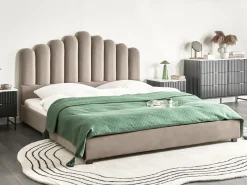 Vandseng Velour VINCENNES 180 x 200 cm Brungrå