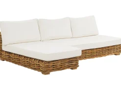 VARALLO 4 personers Loungesæt med bord Højrevendt Naturlig Rattan