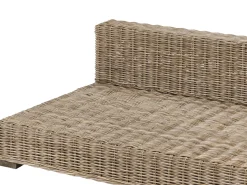 VARALLO 4 personers Loungesæt med bord Venstrevendt Grå Rattan