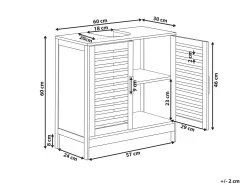 Vaskeskab MISSOULA Bambus 60 cm Lysebrun