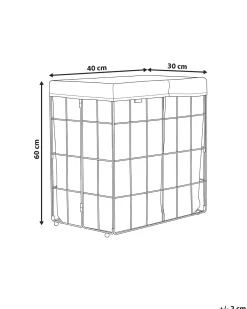 Vasketøjskurv CULPINA Metal Sort 72 L