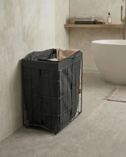 Vasketøjskurv CULPINA Metal Sort 100 L
