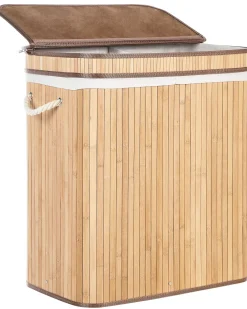 Vasketøjskurv KALTHOTA Bambus Lysebrun 100 L