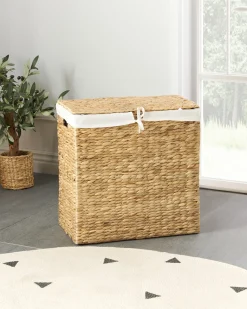 Vasketøjskurv LANGSON Flet Naturlig 75 L