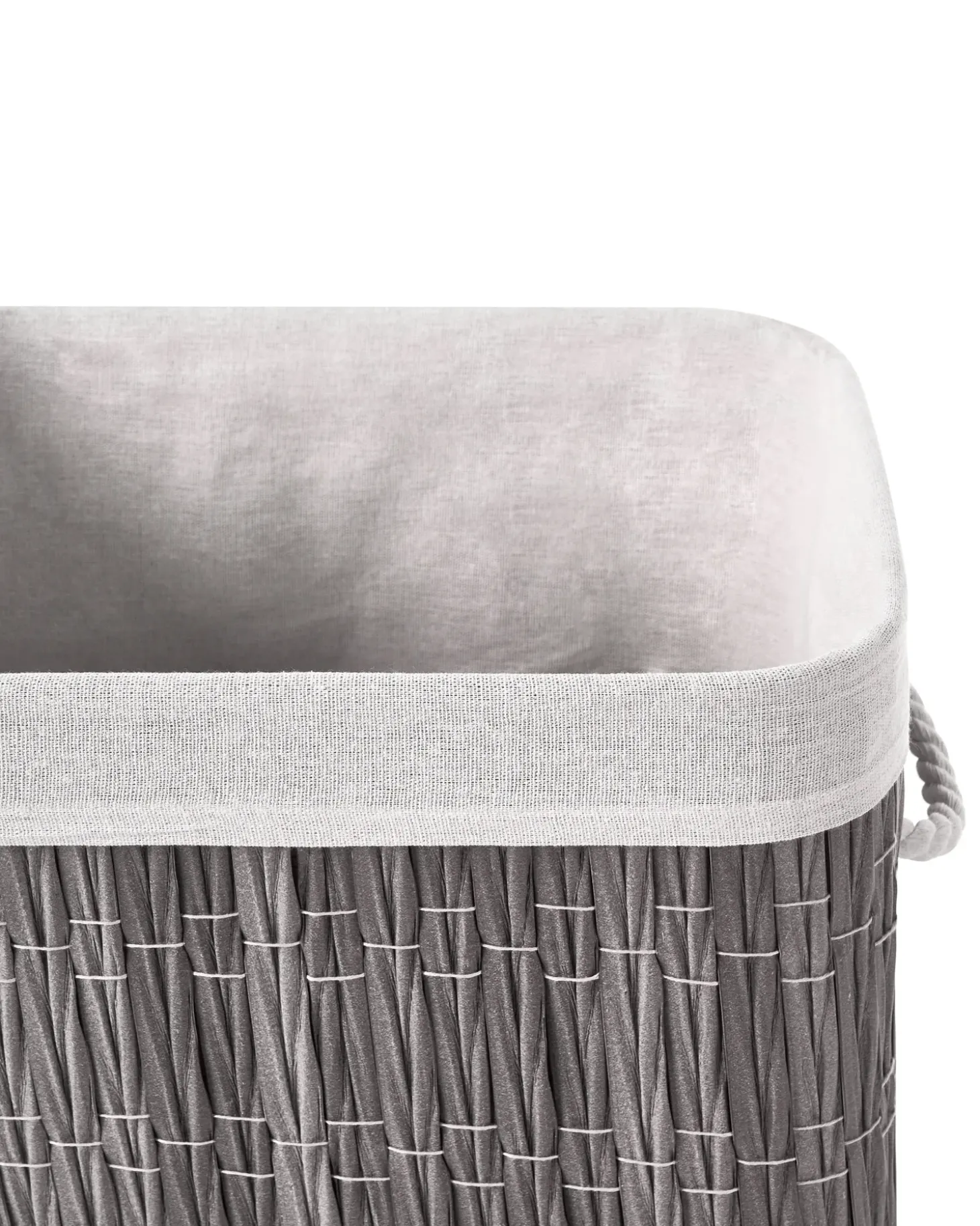 Vasketøjskurv med låg TRANCURA Grå 72 L