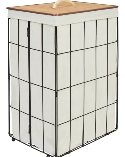 Vasketøjskurv MIRISSA Metal Sort 72 L
