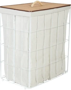 Vasketøjskurv MIRISSA Metal Hvid 100 L