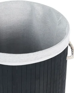 Vasketøjskurv SANNAR Bambus Sort 75 L