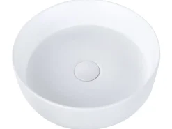 Vask til bordplade CALIG Cremehvid ⌀ 36 cm Keramik