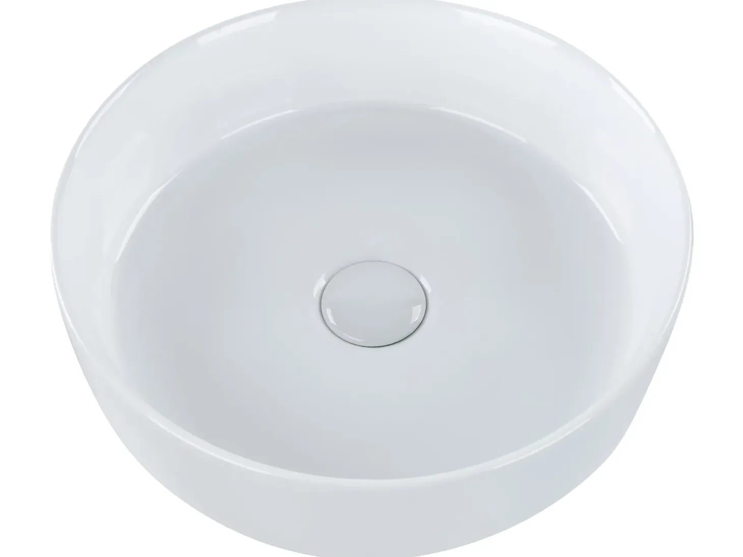 Vask til bordplade CALIG Hvid ⌀ 36 cm Keramik