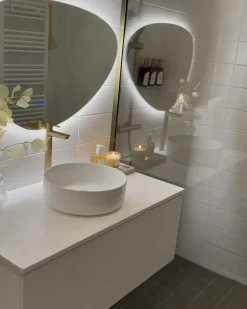 Vask til bordplade CALIG Hvid ⌀ 36 cm Keramik
