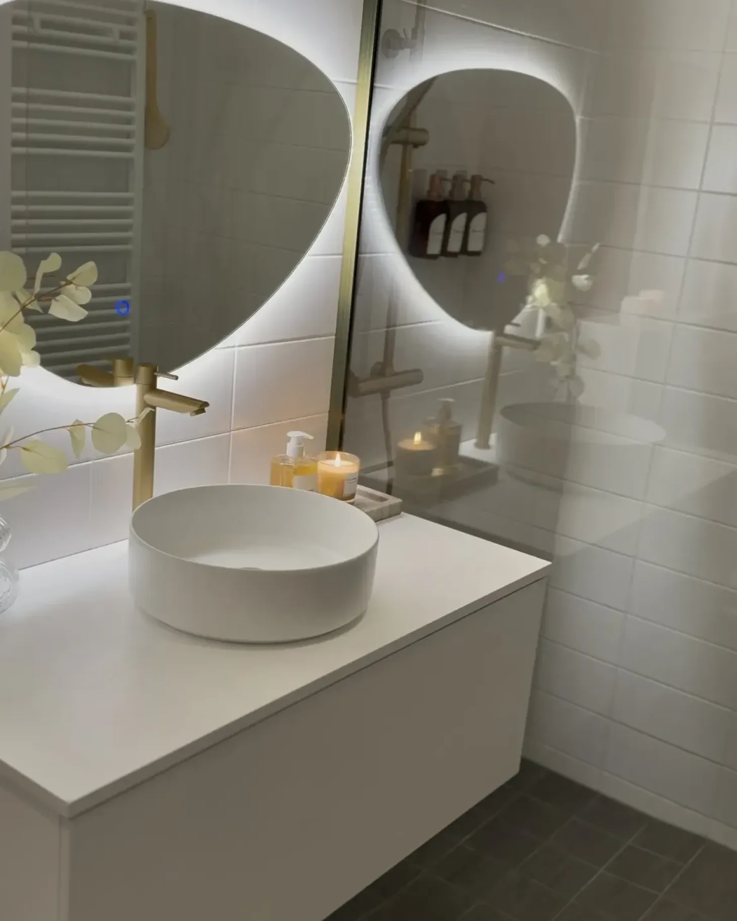 Vask til bordplade CALIG Hvid ⌀ 36 cm Keramik