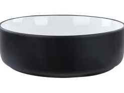 Vask til bordplade CALIG Sort/hvid ⌀ 36 cm Keramik