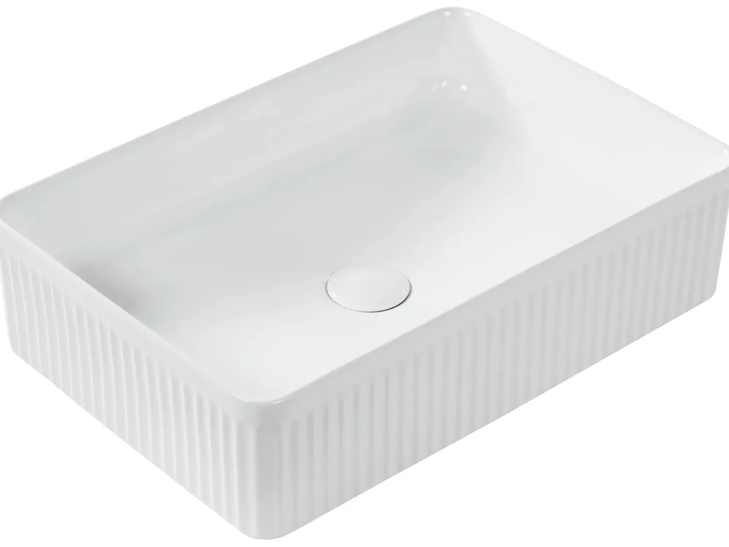 Vask til bordplade GELDO Hvid 50 x 34 cm Keramik